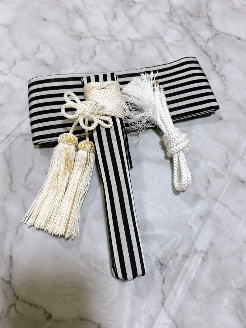 3歳セット♡七五三　男の子　黒系縦縞袴　兜