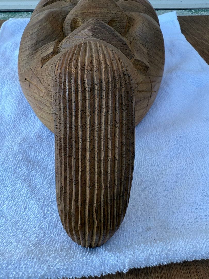 【O-2025】仮面 翁 工芸品 民芸品 木製 木彫り