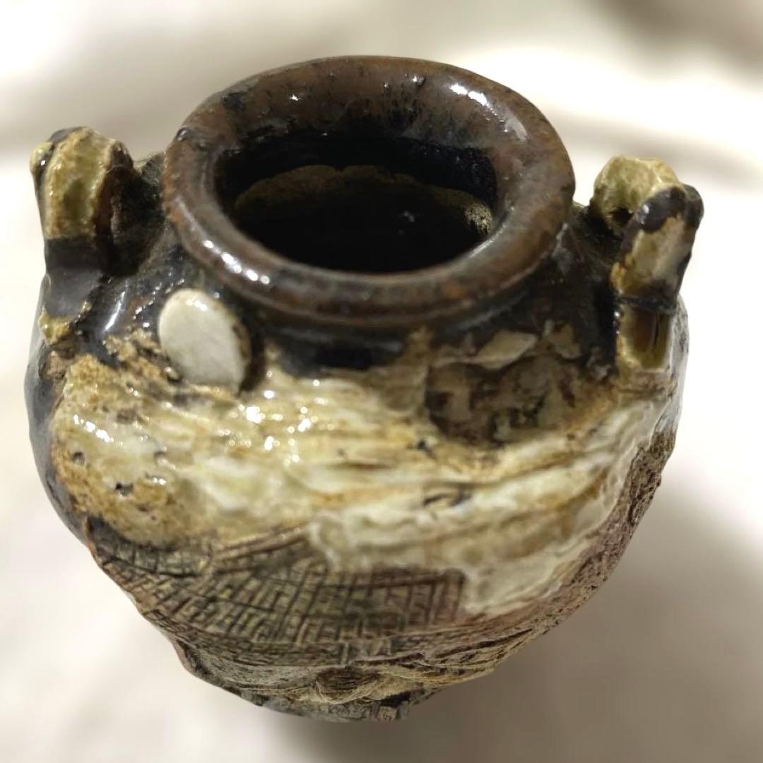 J-18 茶入　正木焼　茶道具　瀬戸　御深井　アンティーク　雑貨　美術品　工芸品