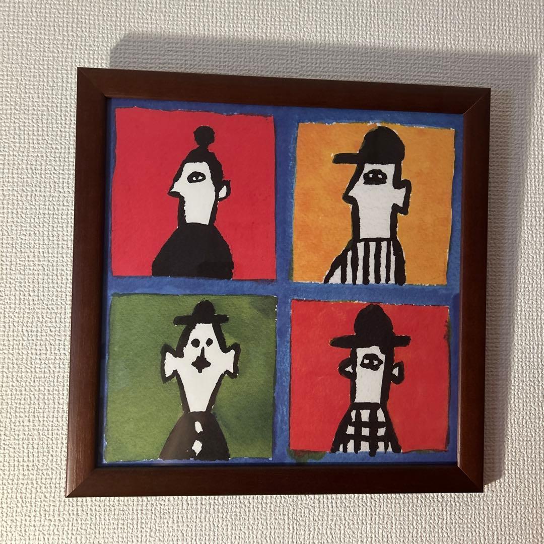 柚木沙弥郎　額絵「ひとびと」