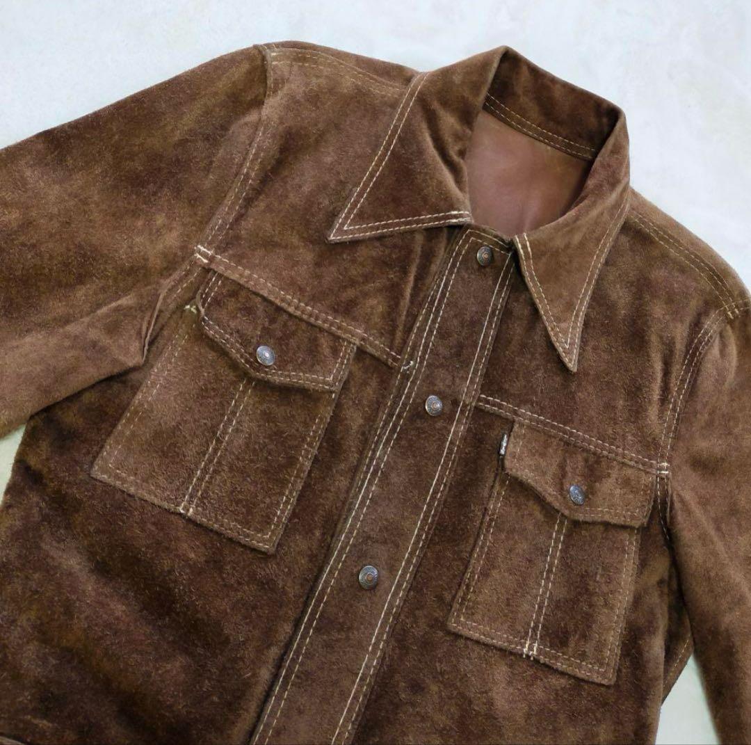 状態◎　70S　リーバイス　ビッグE　スエード　サファリジャケット　リバーシブル