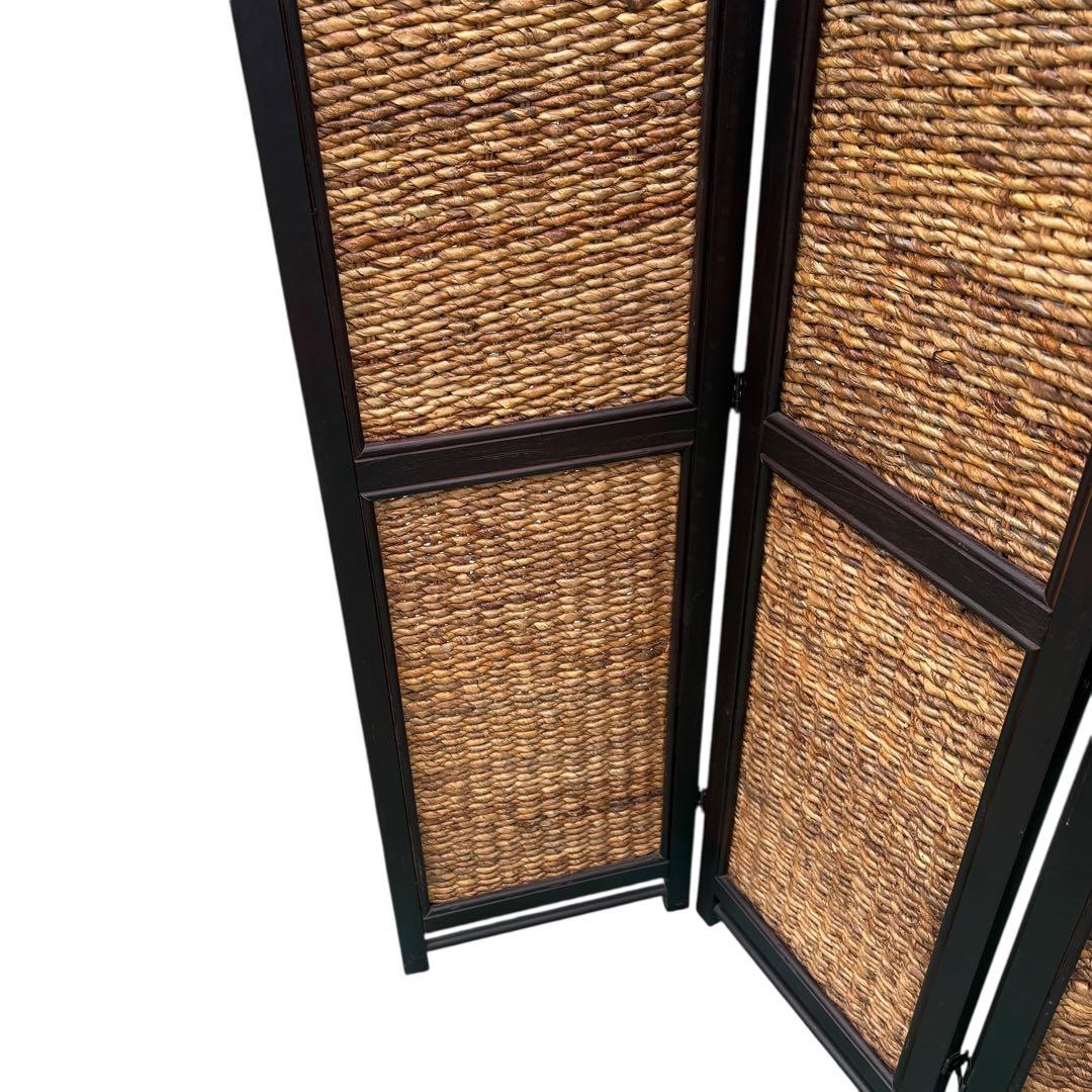 スクリーン 4連 パーテーション 衝立 バナナリーフ アジアンリゾート 完成品