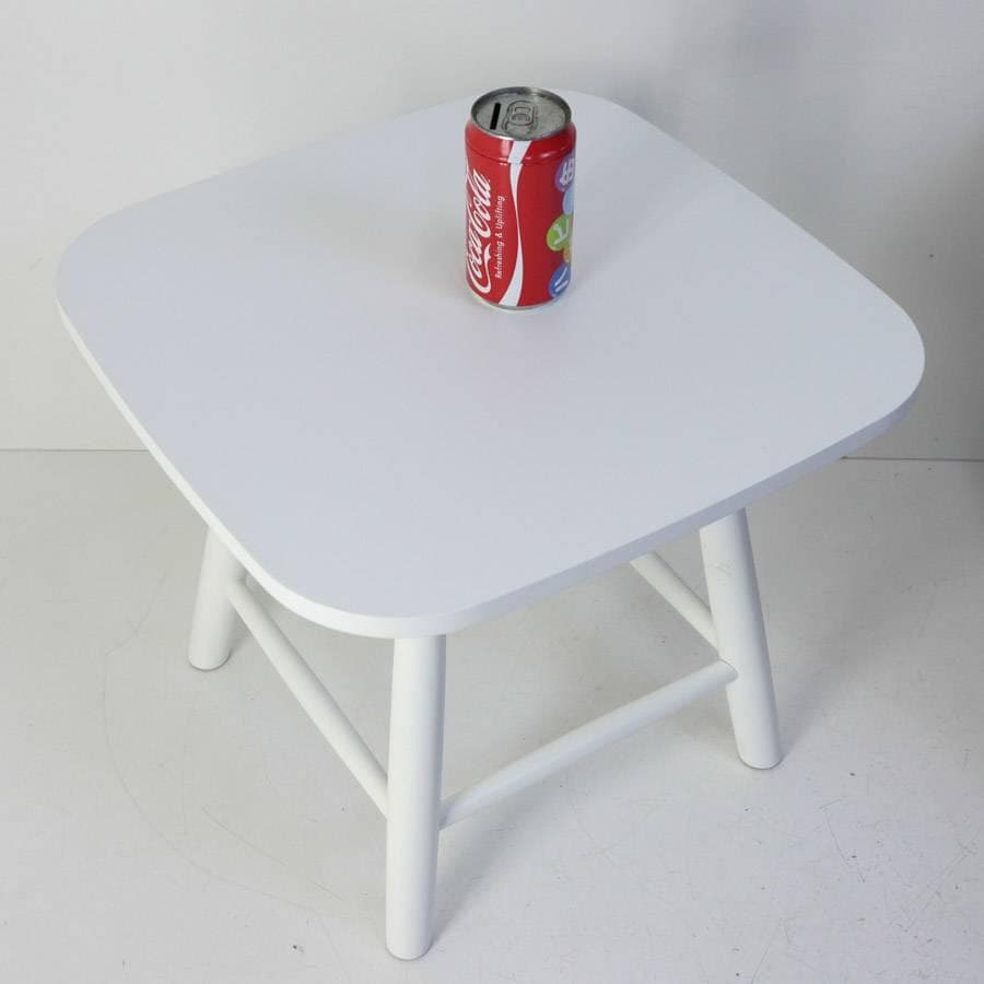 展示品 IDC大塚家具 秋田木工 サイドテーブル No.T-209EB ホワイト