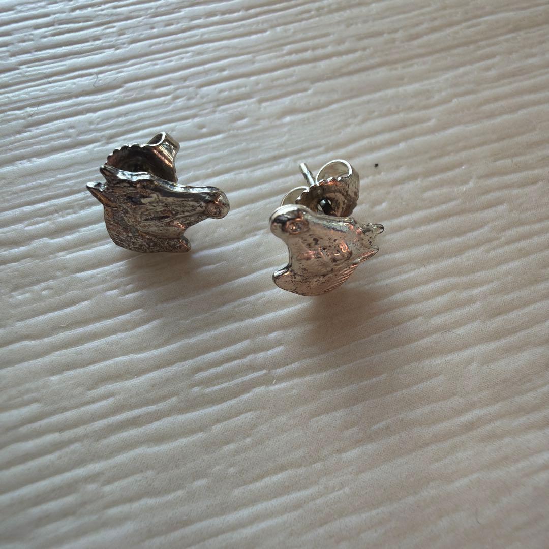 馬　ピアス　シルバー925 両耳　ロンハーマン