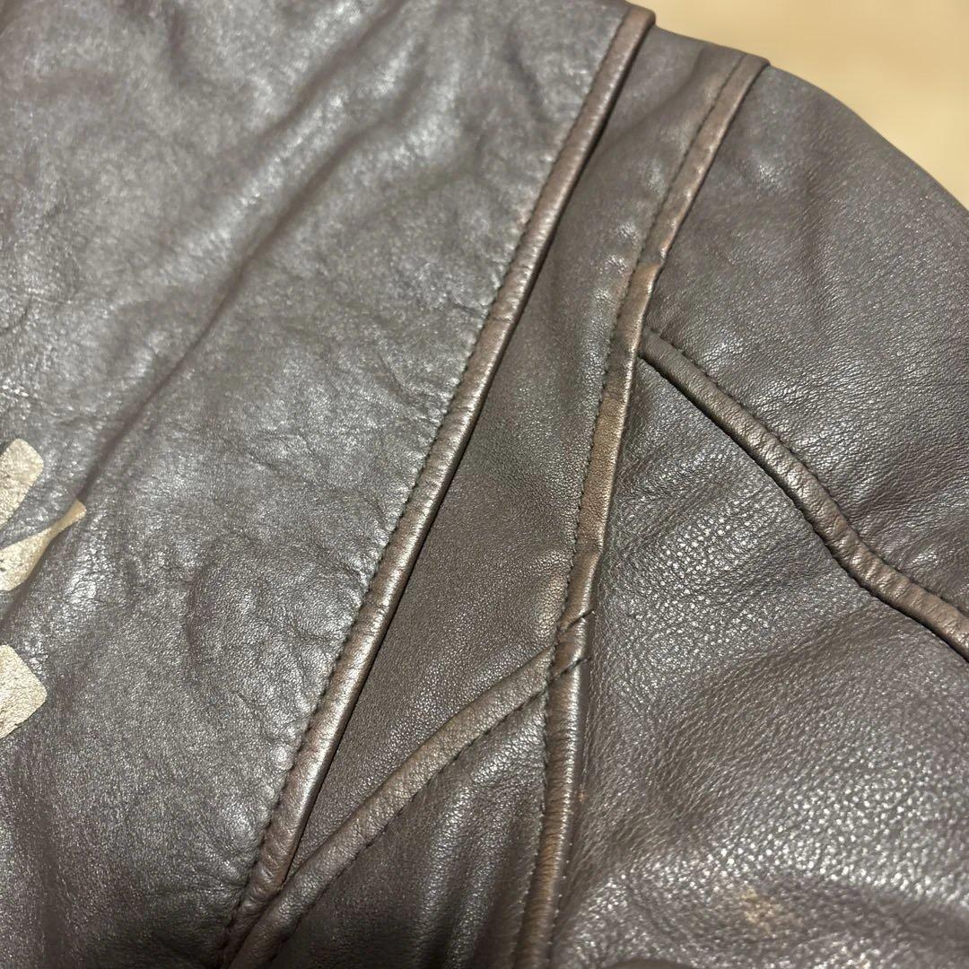 Sサイズ ハーレーダビッドソン　シングルライダースジャケット　ブラウン