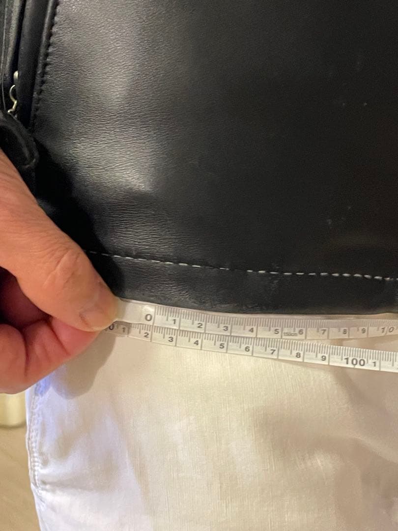 Schott ブラックレザー シングルライダースジャケット 36