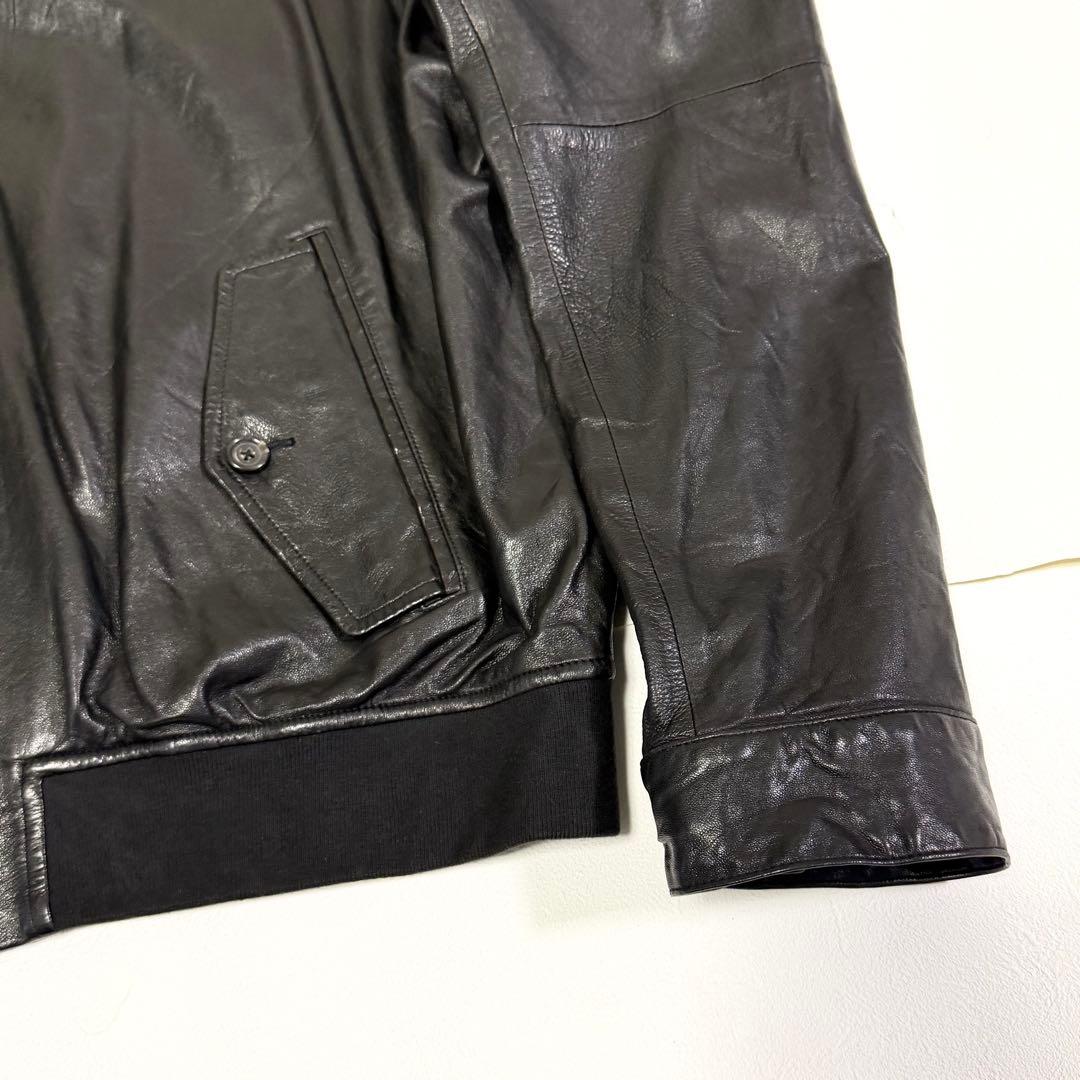 ポロラルフローレン レザージャケット シングルライダース ブラック XL