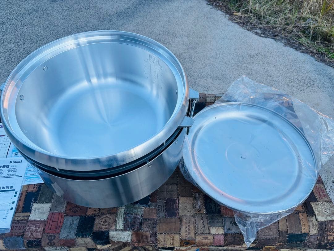 L91★Rinnai★未使用品 ガス炊飯器 業務用 5升焚き 都市ガス 取説付