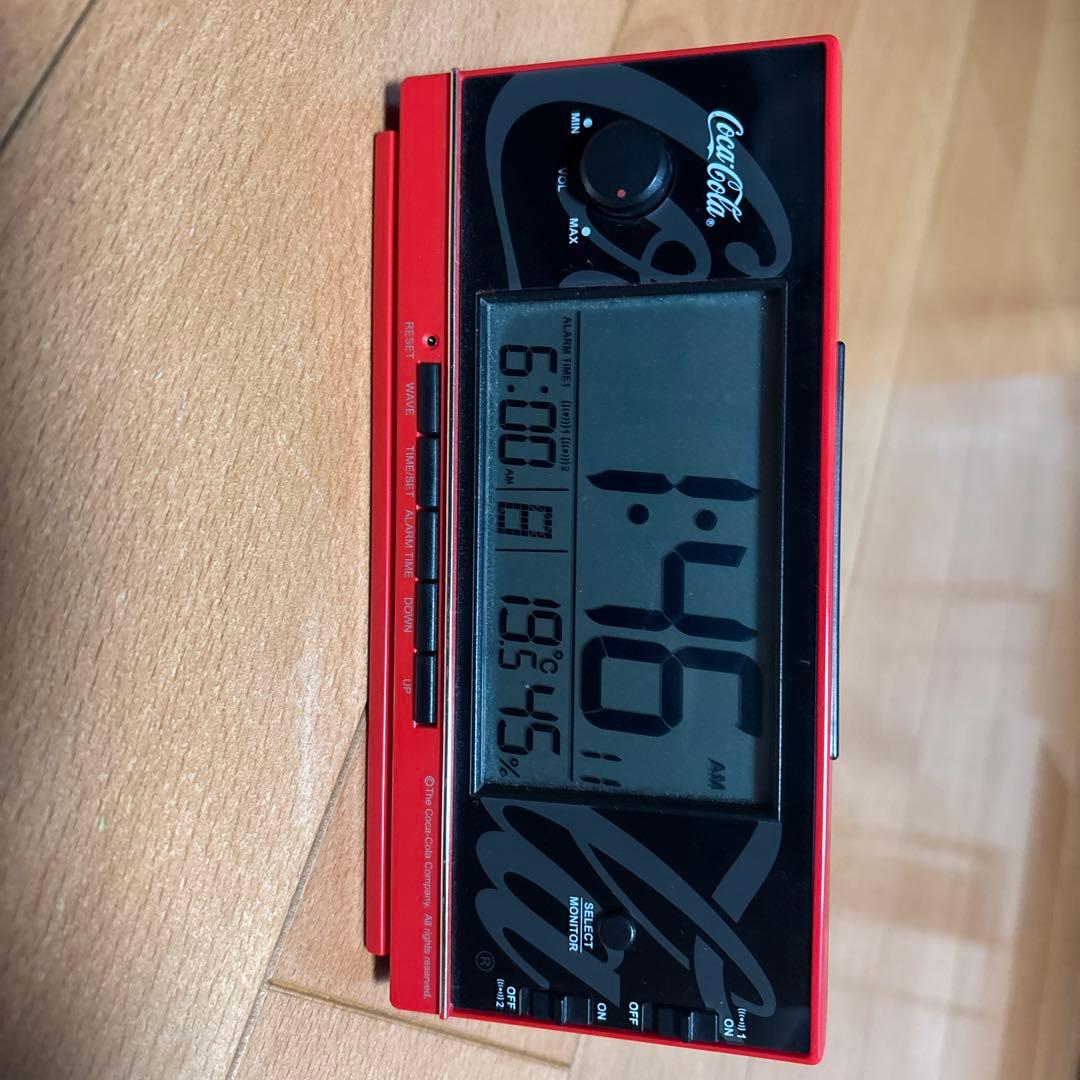 セイコークロック 目覚まし時計 コカ・コーラ 赤 AC602R