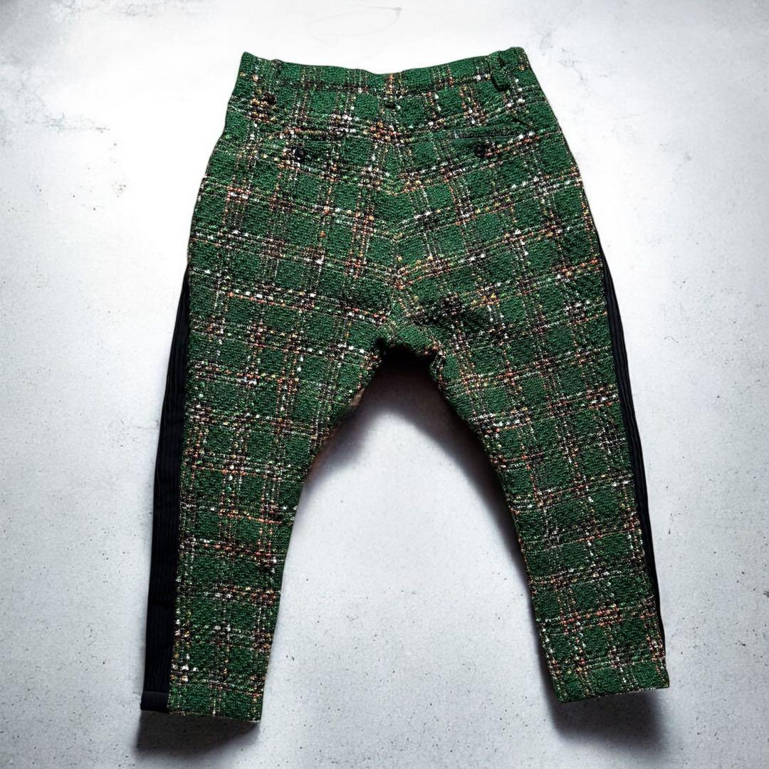 glambグラム ファンシーツイードパンツ グリーン M
