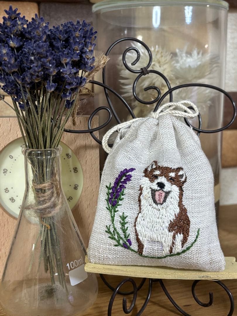 犬の刺繍入りラベンダーサシェ9点 takakoページ