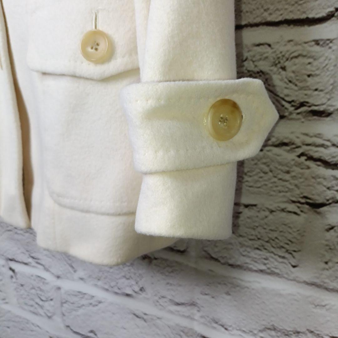 美品■BURBERRY LONDON アンゴラ混 ウールコート ホワイト