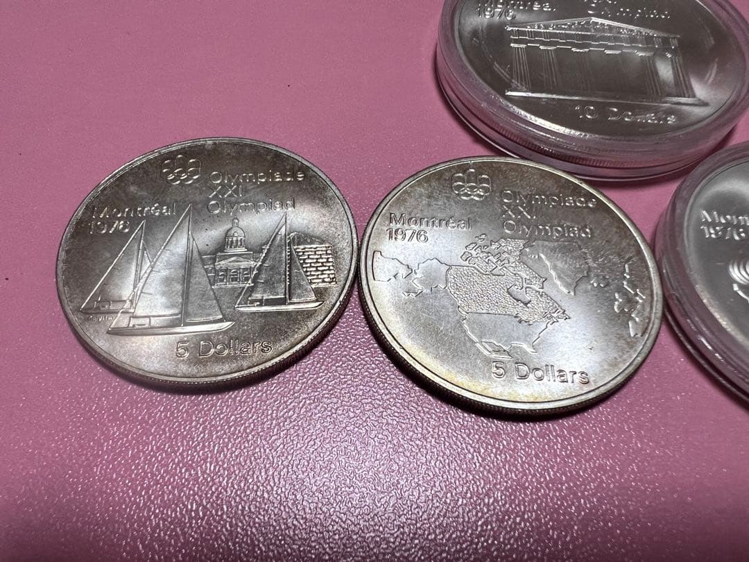 モントリオールオリンピック 5ドル銀貨 10ドル銀貨