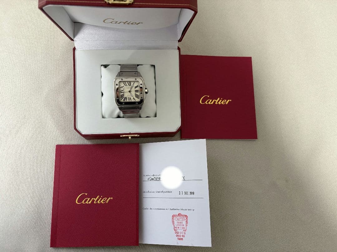 し*け様 カルティエ CARTIER W200737G サントス100LM 自動