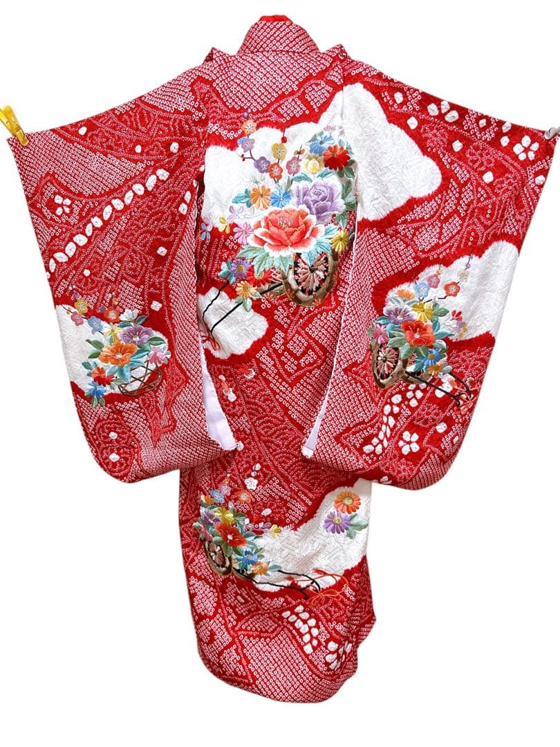 豪華逸品♡総絞りフルセット♡七五三　3歳　女の子　正絹　刺繍