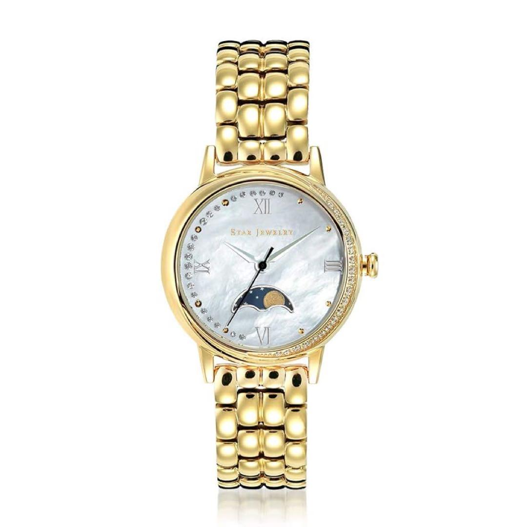 スタージュエリー 時計　MOON SHOT ゴールド