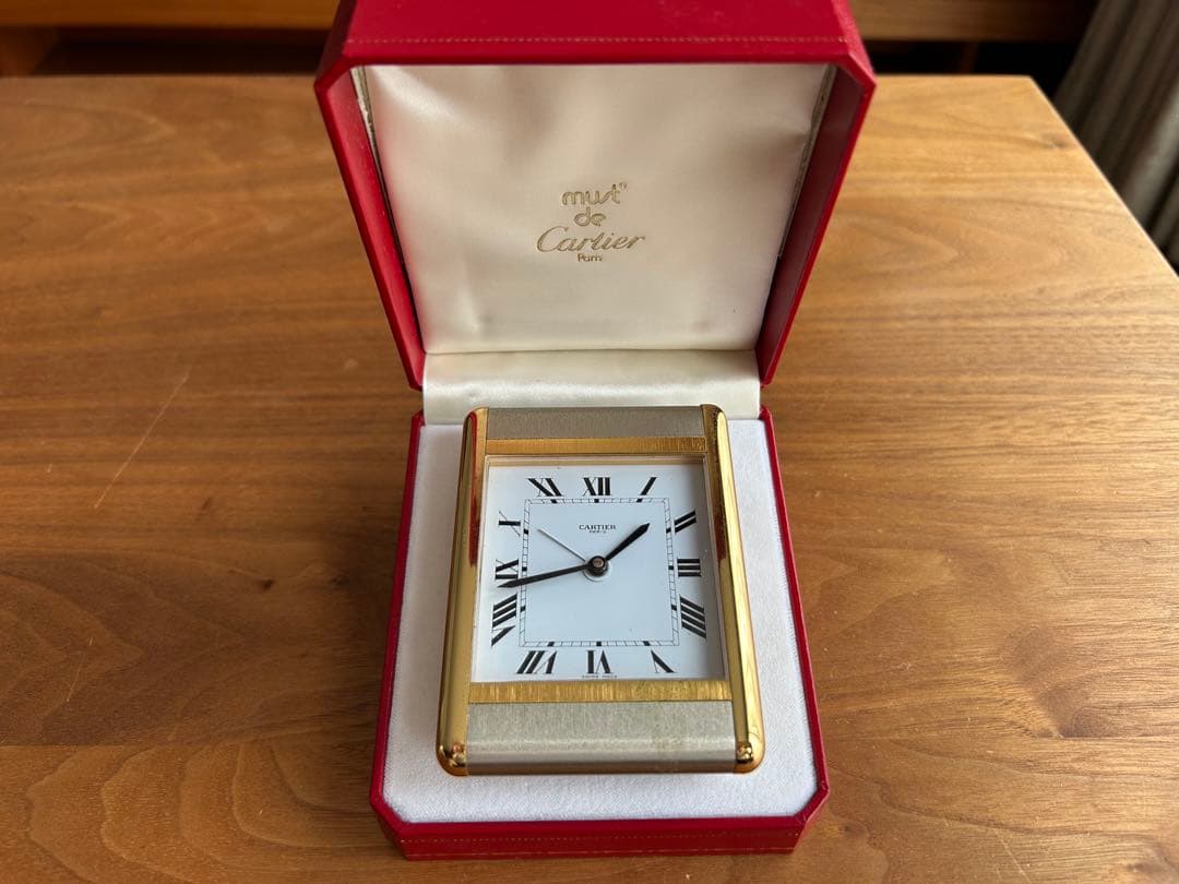 カルチェ　テーブルクロック　置時計　稼動品　保証無し　ジャンク扱い