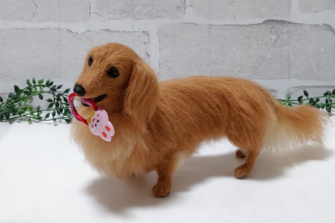 ミニチュアダックス♡レッド♡羊毛フェルト♡ハンドメイド