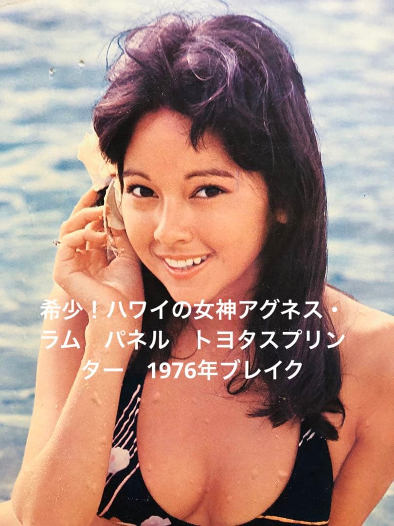 希少！ハワイの女神アグネス・ラム　パネル　トヨタスプリンター　1976年ブレイク