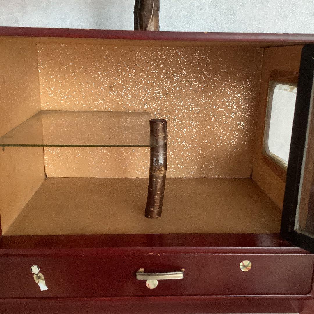 飾り箪笥　飾りケース　飾り棚　小引き出し　木製　昭和レトロ　ヴィンテージ