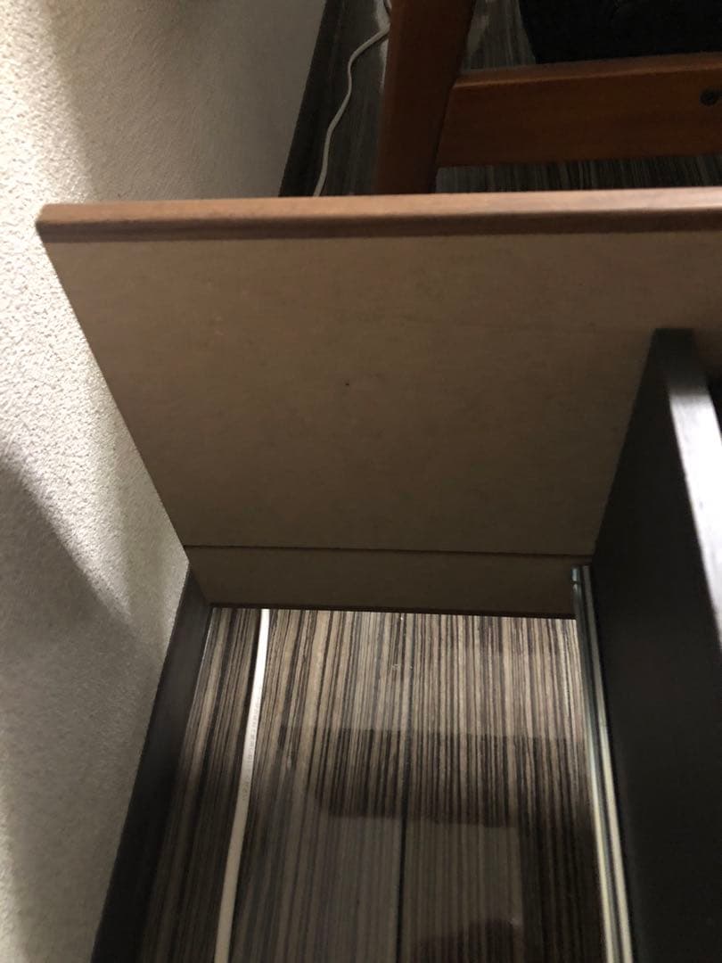 木目調テレビ台 収納付き