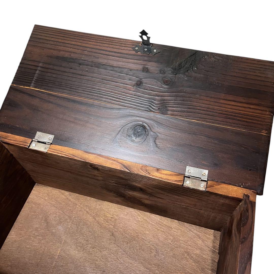 スペイン製 アンティーク 木箱 スツール 海外ヴィンテージ 小物入れ