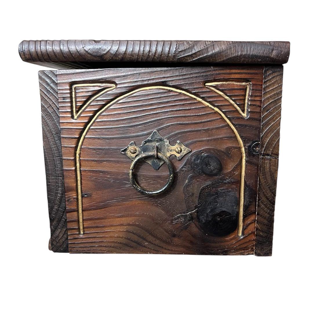 スペイン製 アンティーク 木箱 スツール 海外ヴィンテージ 小物入れ