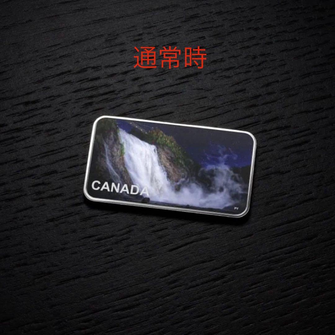 銀貨 二重絵柄埋込 カナダ 滝と幻想的な女性 カラー プルーフ 1オンス 純銀