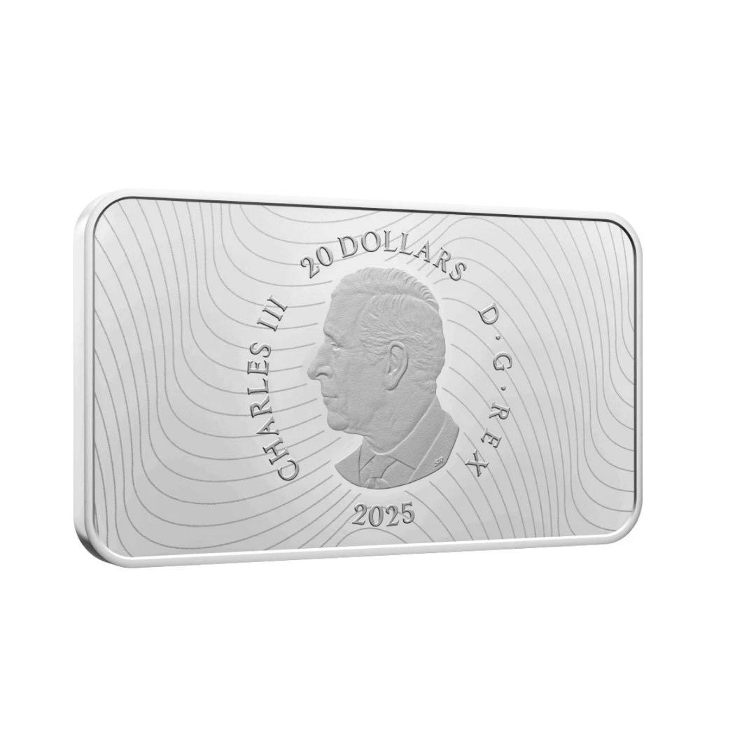 銀貨 二重絵柄埋込 カナダ 滝と幻想的な女性 カラー プルーフ 1オンス 純銀