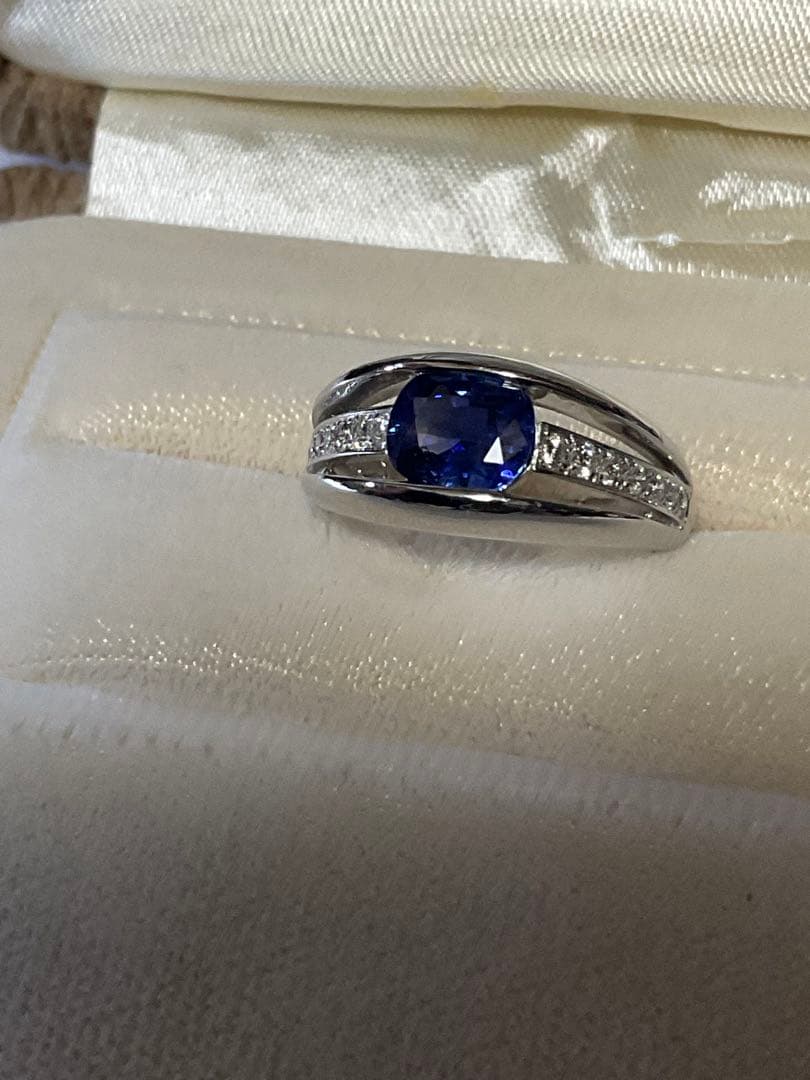 k18WG サファイアダイヤモンドリング とろ様用