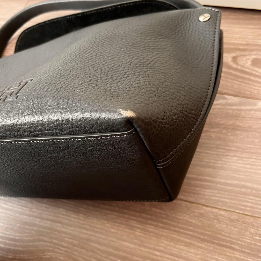 【即日発送】HIROFU ハンドバッグ ワンハンドル グレー 灰色 本革