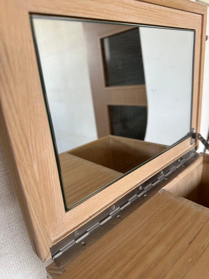 オーダー　コスメボックス　タモ×ウォールナッツ