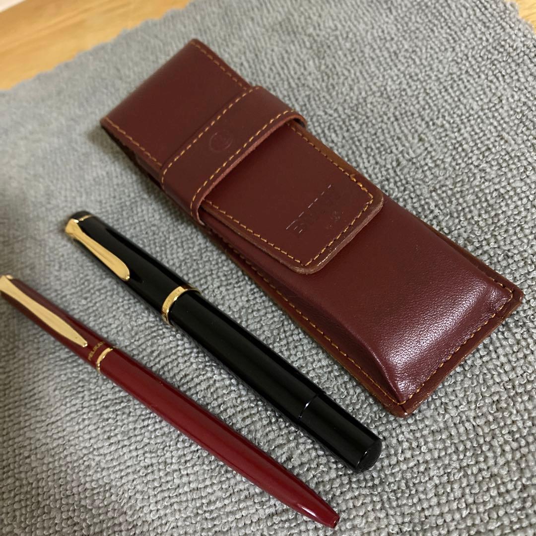 ペリカン　BMWコラボ　万年筆　ボールペン　レザーペンケース　3点セット