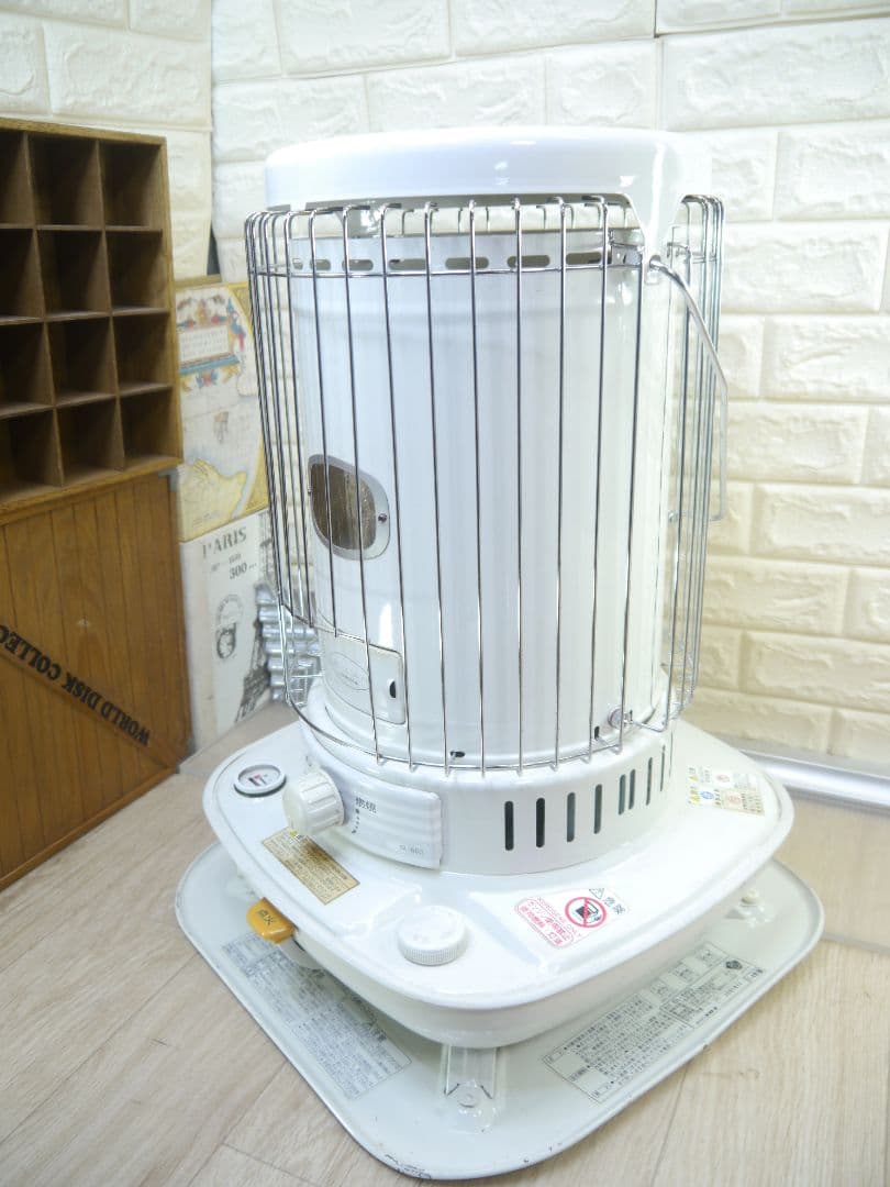 2014 ホワイト 石油ストーブ 安全ガード付き