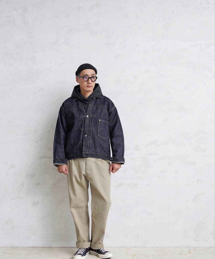 WAIPER.inc M-52 ヴィンテージツータックチノトラウザー カーキ35