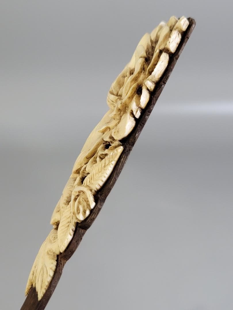 DT310 煎茶 骨彫刻花 貼 茶則