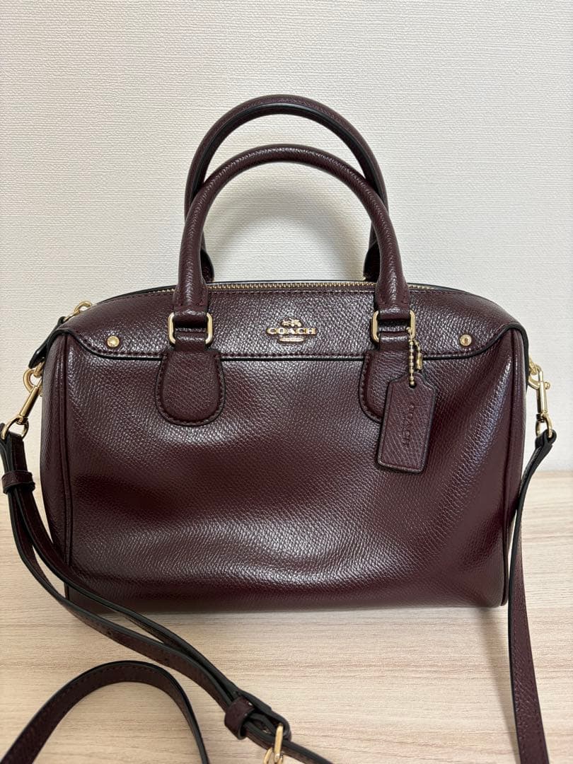 Coach バーガンディ ハンドバッグ ショルダーバッグ