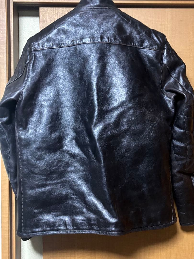 ホースレザー　SIMONS製 シモンズ　ライダース　茶芯　L タロンジップ　馬革