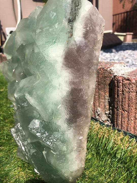 天然石 フローライト原石 台座付き