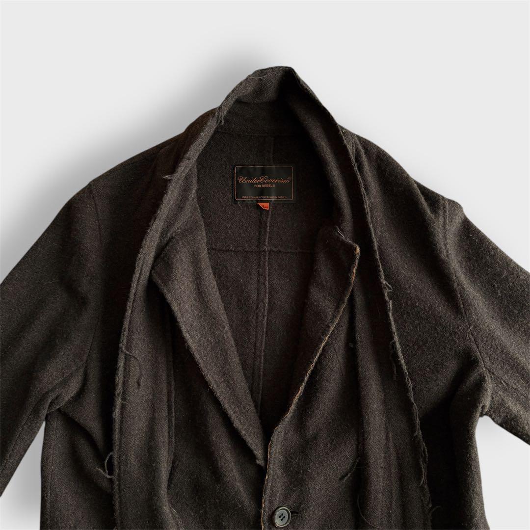 UNDERCOVER 06AW guruguru期 ウール縮絨ロングカーディガン