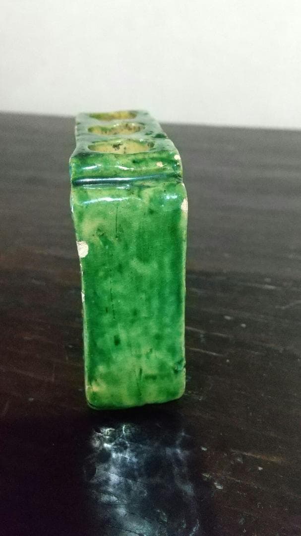 交趾釉　三彩　筆立・筆架　中国　文房　骨董