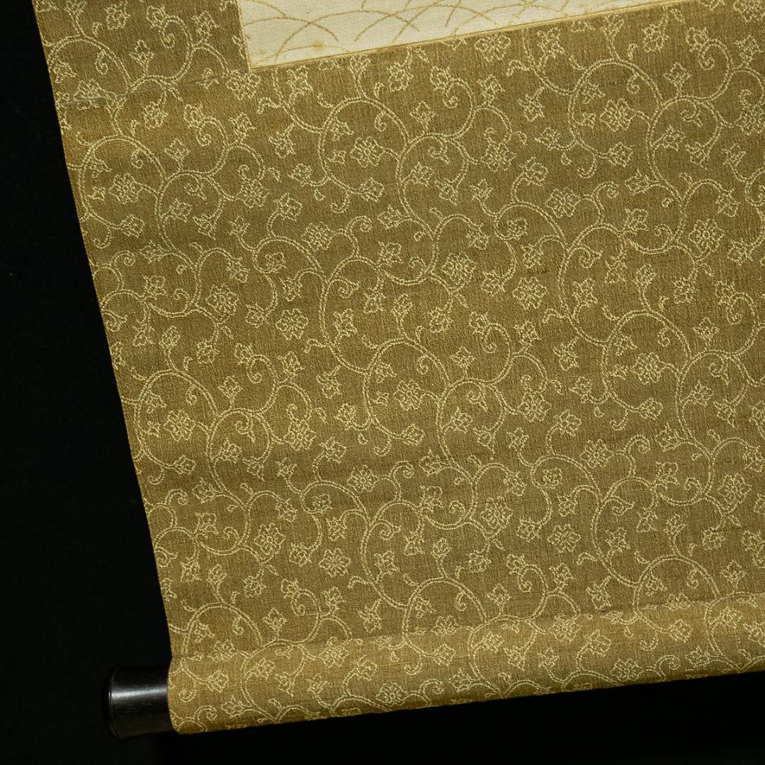 掛軸-1699　清水寺　大西良慶　山水画賛　絹本　松本大圓識箱