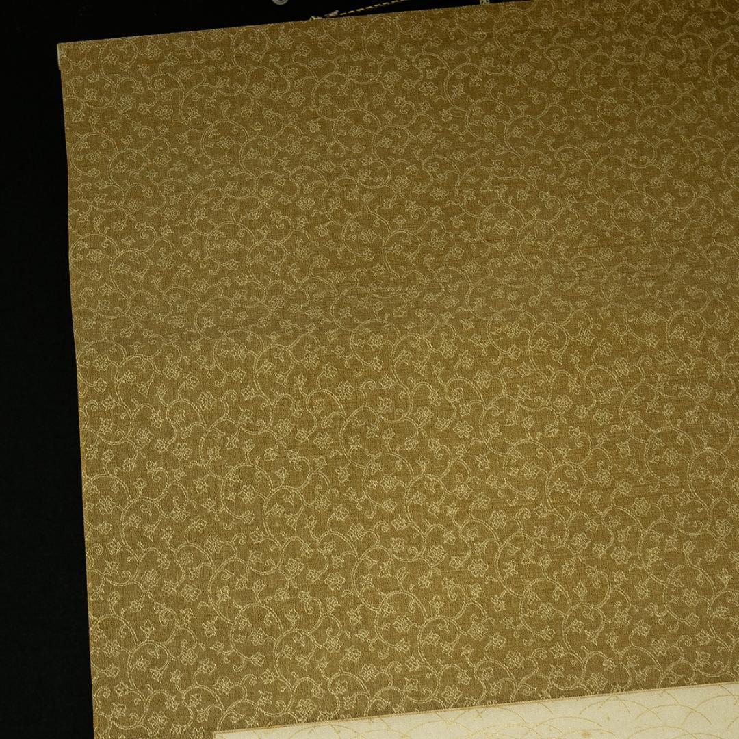 掛軸-1699　清水寺　大西良慶　山水画賛　絹本　松本大圓識箱