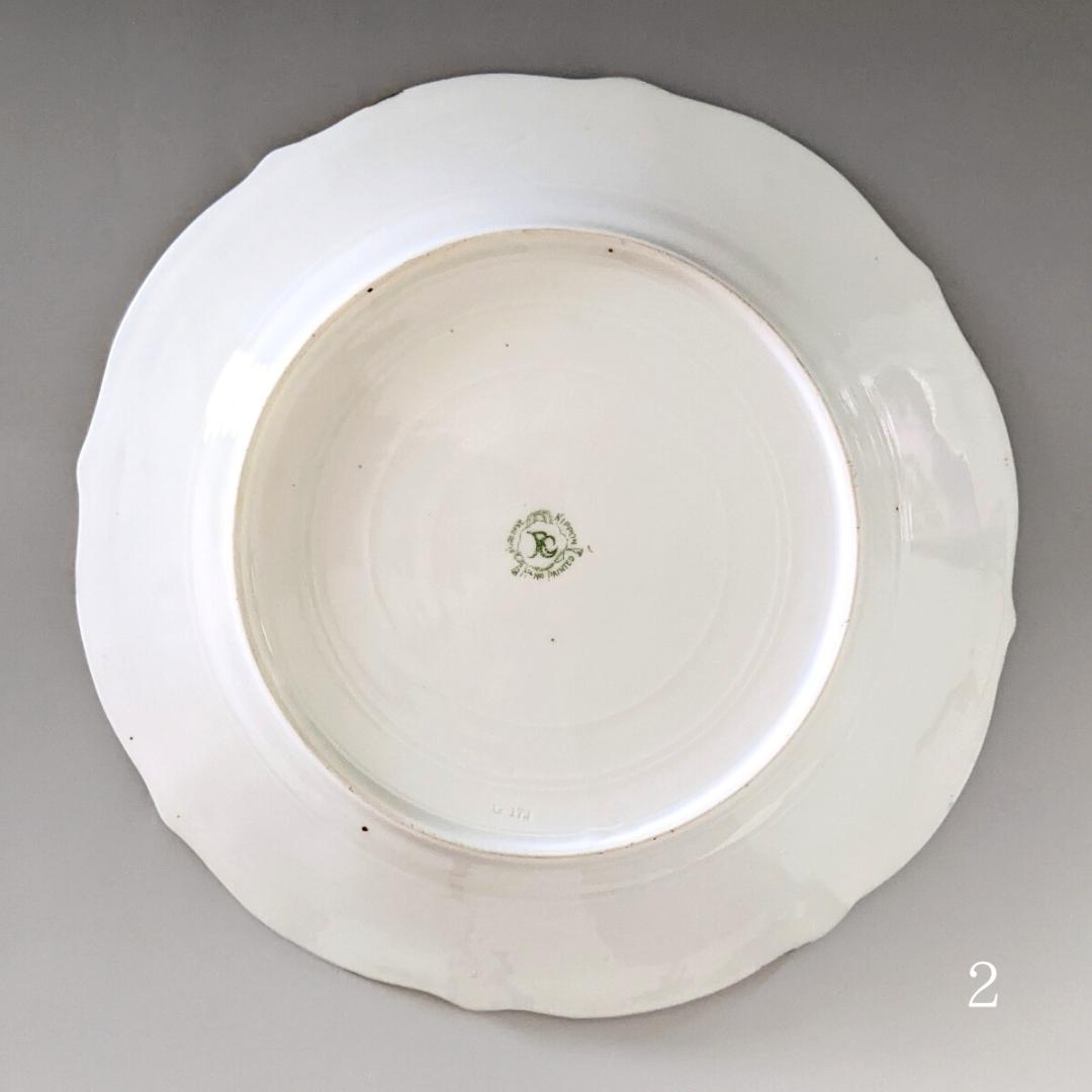 オールドノリタケ アールヌーボー様式 高級金盛上薔薇図紋６枚プレートセットその1