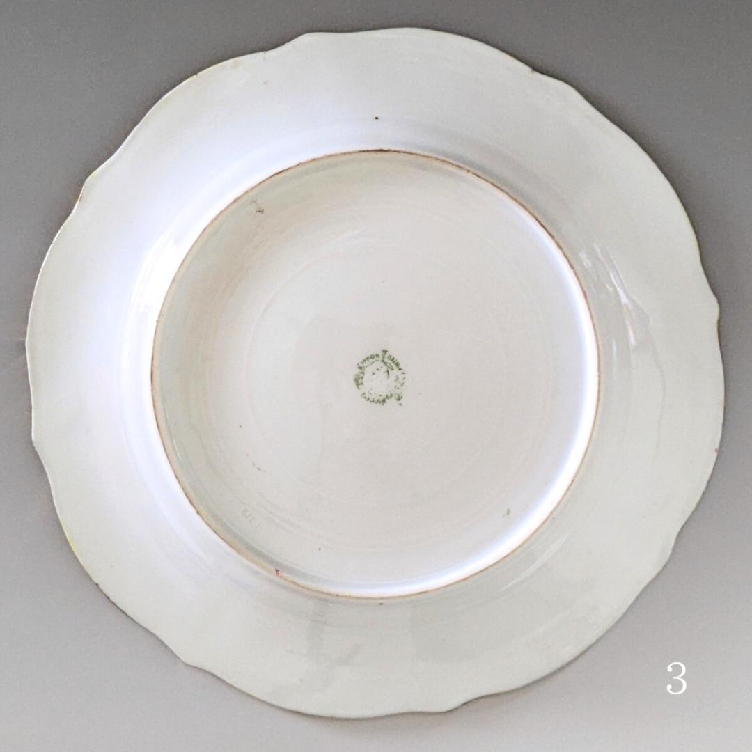 オールドノリタケ アールヌーボー様式 高級金盛上薔薇図紋６枚プレートセットその1