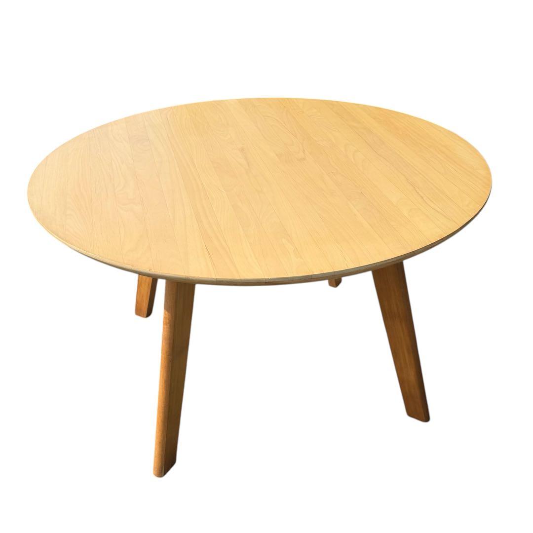 HR826 柏木工 ダイニングテーブル 古い丸テーブル　ラウンドテーブル