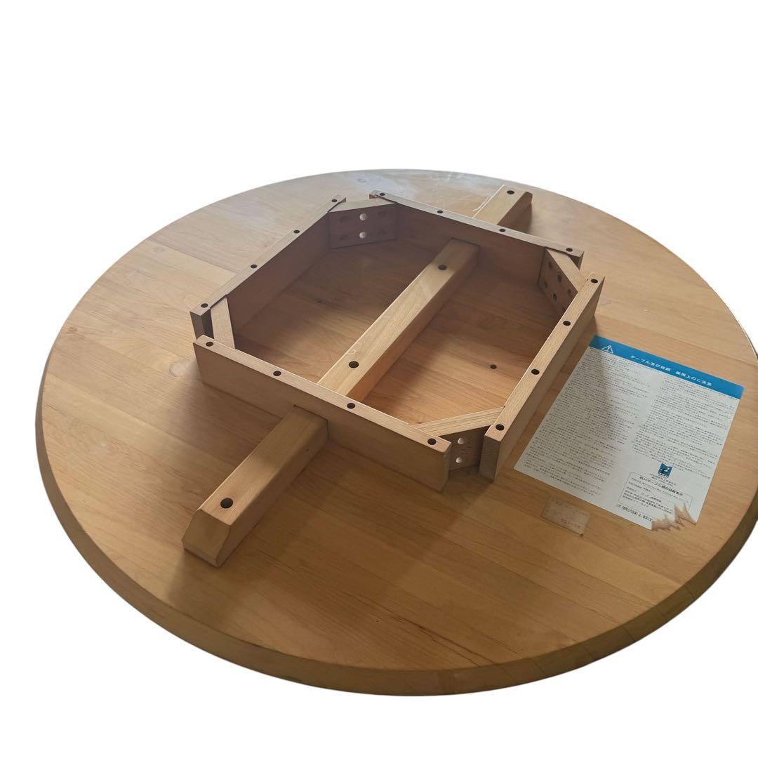 HR826 柏木工 ダイニングテーブル 古い丸テーブル　ラウンドテーブル