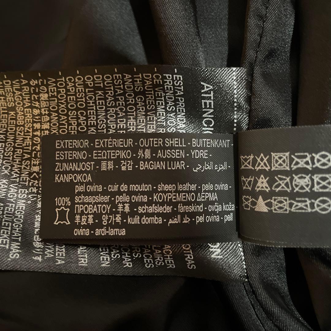 エンボス　レザージャケット ZARA 本革　羊革　短丈