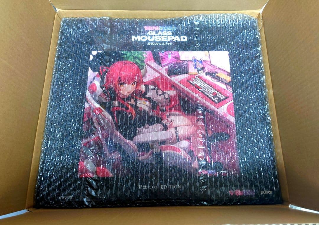 ぶいすぽ　猫汰つな　ガラスマウスパッド　新品未開封