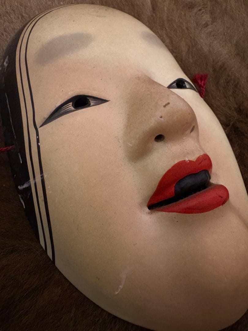 能面 伝統的な日本の工芸品　陶器　Japan 骨董　ビンテージ　レトロ